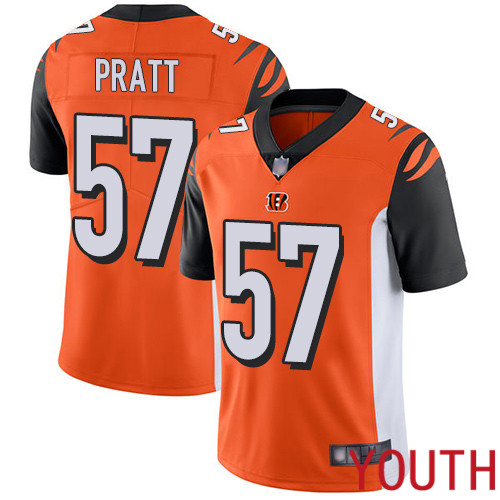 Cincinnati Bengals Limited Orange Youth Germaine Pratt Alternate Jersey NFL Footballl #57 Vapor Untouchable->youth nfl jersey->Youth Jersey